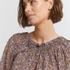Blouse with short sleeve