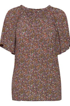 Blouse with short sleeve