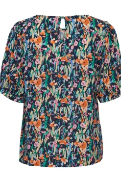 Blouse with short sleeve
