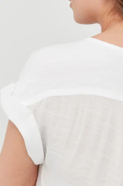 Blouse with short sleeve