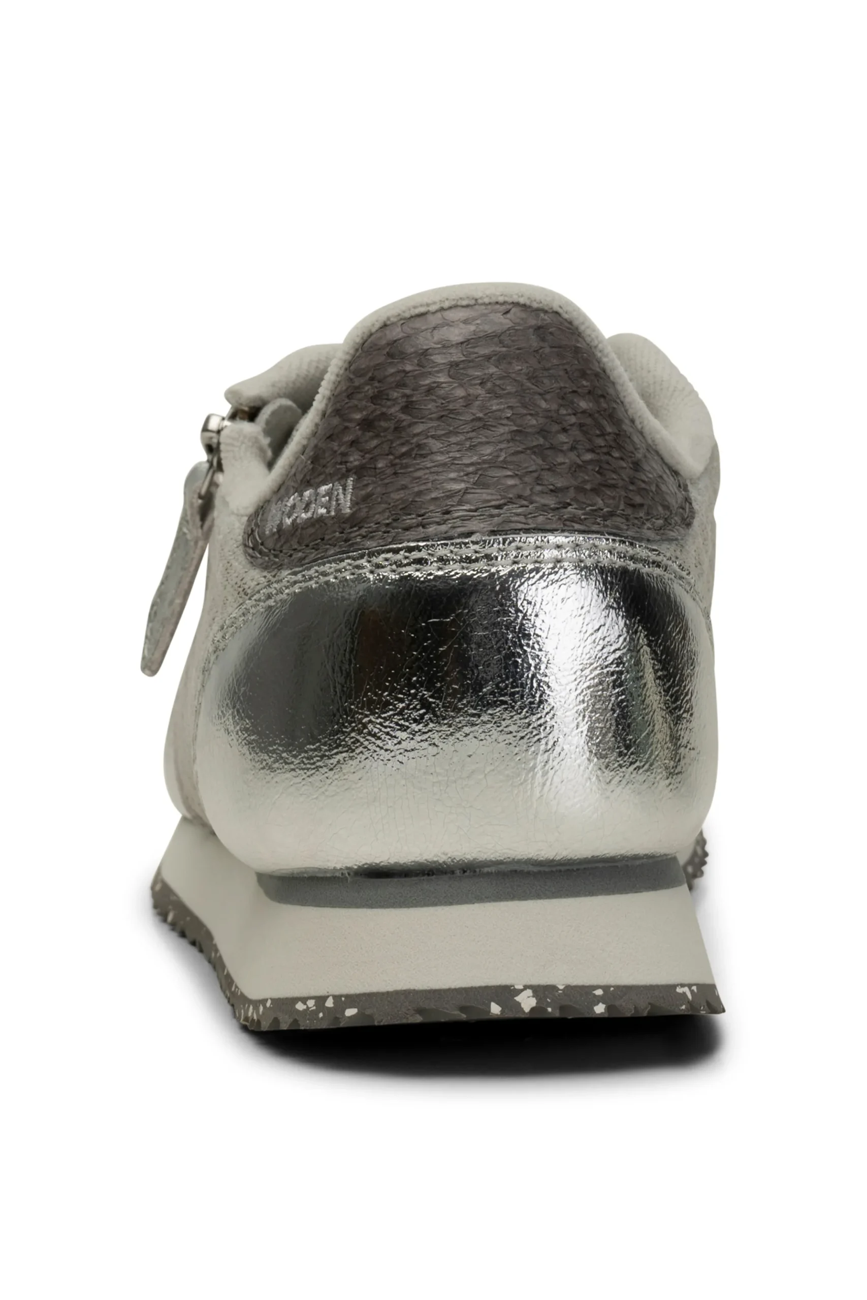 YdunMetallicZipper Shoe
